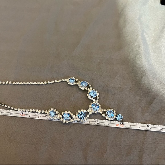 Prom/Special Occasion Necklace and Earrings, Light Blue - Picture 8 of 13